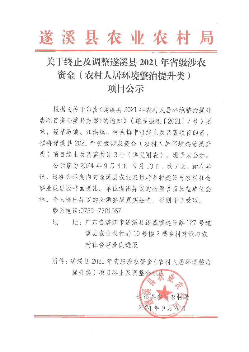 關(guān)于終止及調(diào)整遂溪縣2021年省級(jí)涉農(nóng)資金(農(nóng)村人居環(huán)境整治提升類）項(xiàng)目公示_00.png