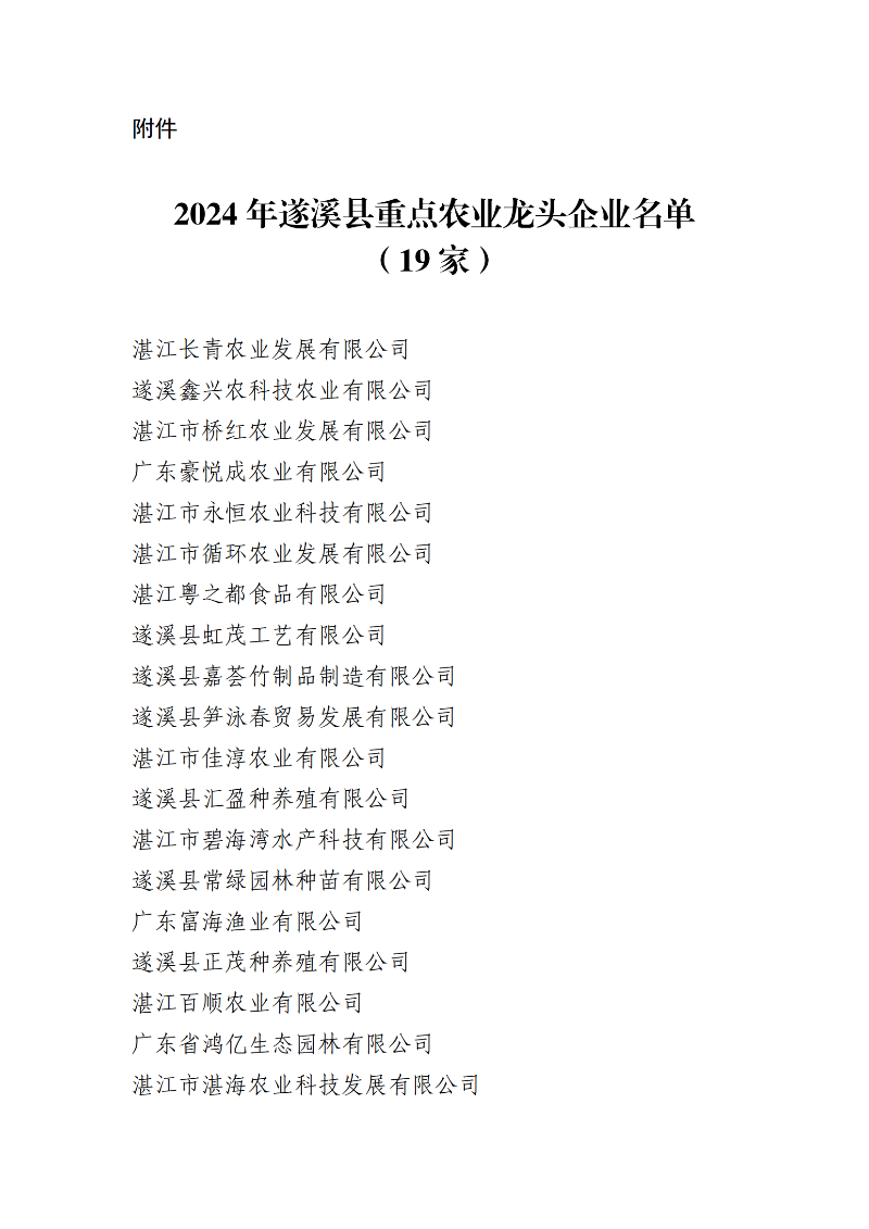 附件：2024年遂溪縣重點農(nóng)業(yè)龍頭企業(yè)名單_00.png